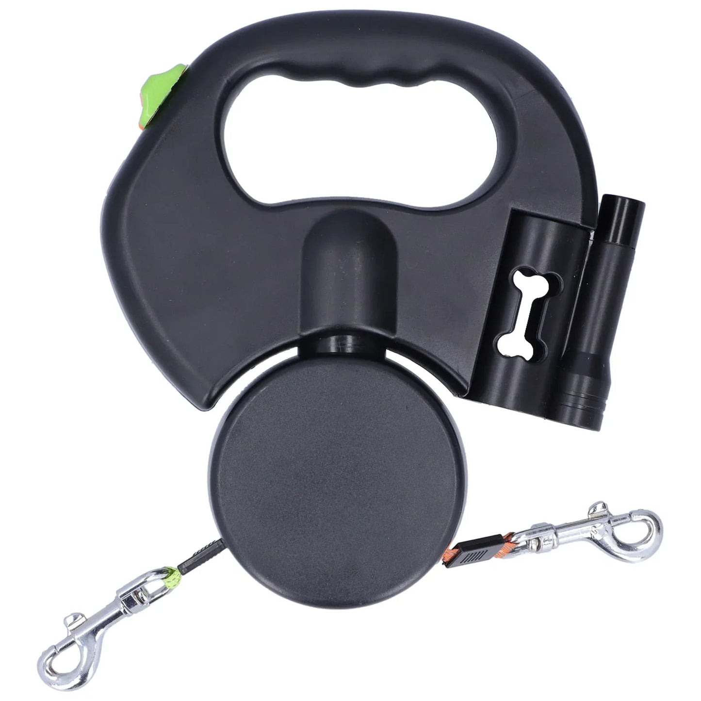 Retractable Double Dog Leash – No-Tangle Dual Leash for Two Dogs, Heavy Duty, Reflective, Comfortable Grip